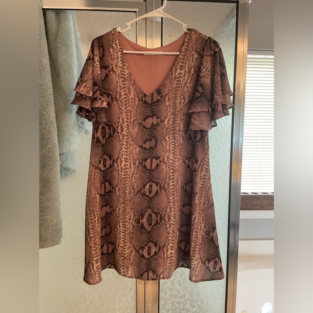 Caramela snake skin dress